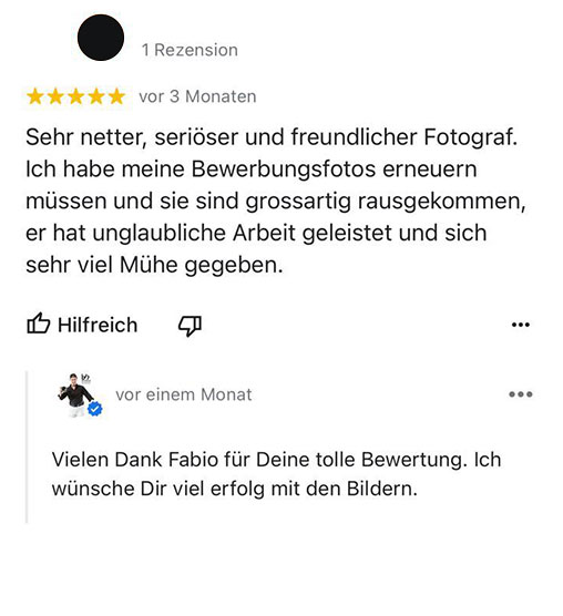 5 Sterne Bewerbungsfoto Baden