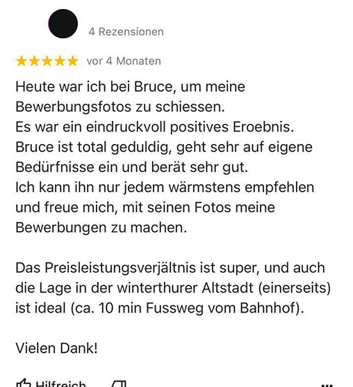 5 Sterne Bewerbungsfoto Baden